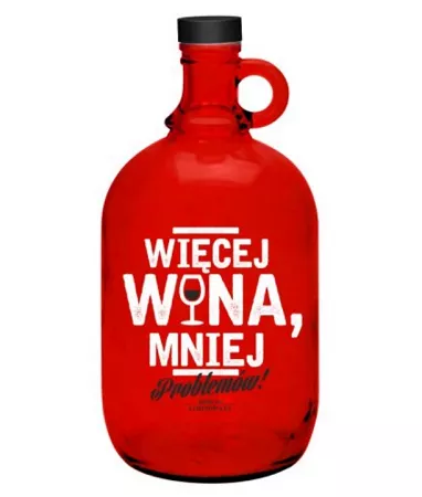Butelka szklana 2 L BGtech - Więcej wina, mniej problemów! Czerwona 30.BUT.512 Butelka szklana 2 L BGtech - Więcej wina, mniej problemów! Czerwona 30.BUT.512