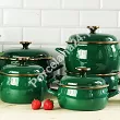 Garnek z pokrywką 2,9 L Emalia Metalac - Dark Green 1ME.DG.G20N