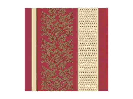Serwetki 33 x 33 cm (20szt) Polmak - Maki ornament czerwono - złoty 55.SL-OG-000205