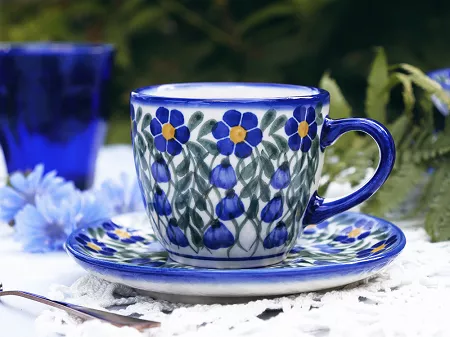Filiżanka ze spodkiem 0,22 L / 14 cm Bolesławiec - Sadzawka Milicka