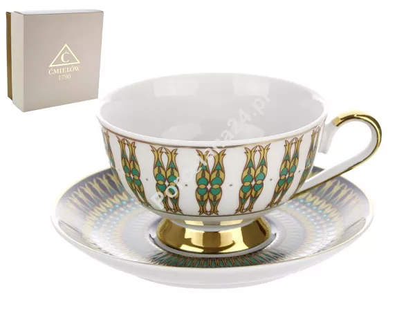 Filiżanka ze spodkiem do herbaty 0,22 L / 14,5 cm Ćmielów - Astra G413 India GIFT BOX Filiżanka ze spodkiem do herbaty 0,22 L / 14,5 cm Ćmielów - Astra G413 India GIFT BOX