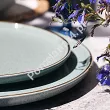 Komplet talerzy na 6 osób (18 el.) Bogucice - Alumina Granite Mint Blue Gold Nordica 1129G