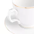 Filiżanka do ze spodkiem 0,35 L / 17 cm (Cappucino) Altom Design -  MariaPaula ZŁOTA LINIA L02