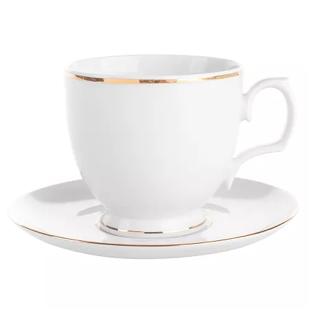 Filiżanka do ze spodkiem 0,35 L / 17 cm (Cappucino) Altom Design -  MariaPaula ZŁOTA LINIA L02 Filiżanka do ze spodkiem 0,35 L / 17 cm (Cappucino) Altom Design -  MariaPaula ZŁOTA LINIA L02