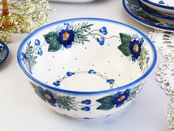 Salaterka 23 cm Bolesławiec - Kwiaty Kuleszy Salaterka 23 cm Bolesławiec - Kwiaty Kuleszy