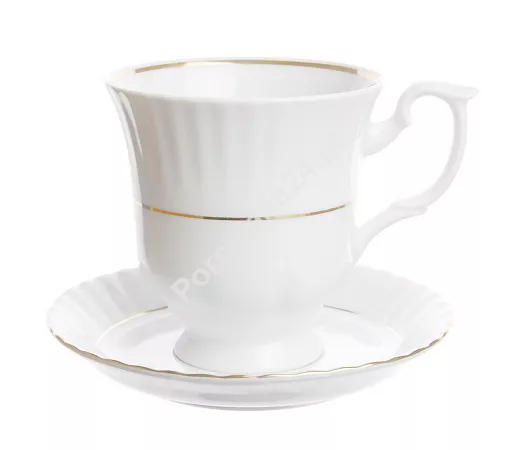 Filiżanka ze spodkiem 0,4 L / 17 cm (jumbo) Chodzież - Iwona ZŁOTA LINIA B014 Filiżanka ze spodkiem 0,4 L / 17 cm (jumbo) Chodzież - Iwona ZŁOTA LINIA B014