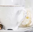 Serwis obiadowo - kawowy na 12 osób (82 el.) Ćmielów - Rococo 3605 PLATYNOWA LINIA