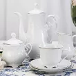 Serwis obiadowo - kawowy na 12 osób (82 el.) Ćmielów - Rococo 3605 PLATYNOWA LINIA