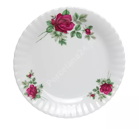 Talerz płytki 24 cm Chodzież - Iwona B826 BORDOWA RÓŻA Talerz płytki 24 cm Chodzież - Iwona B826 BORDOWA RÓŻA