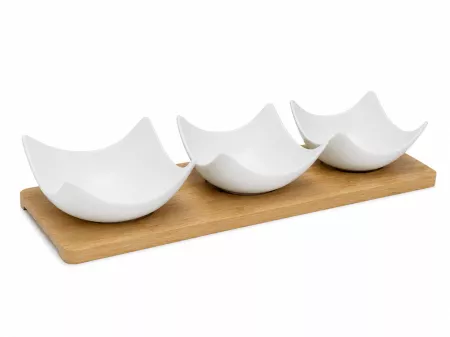 Kpl. 3 miseczek do dipów z tacką 26 cm Arca Italy - Łódki 956103