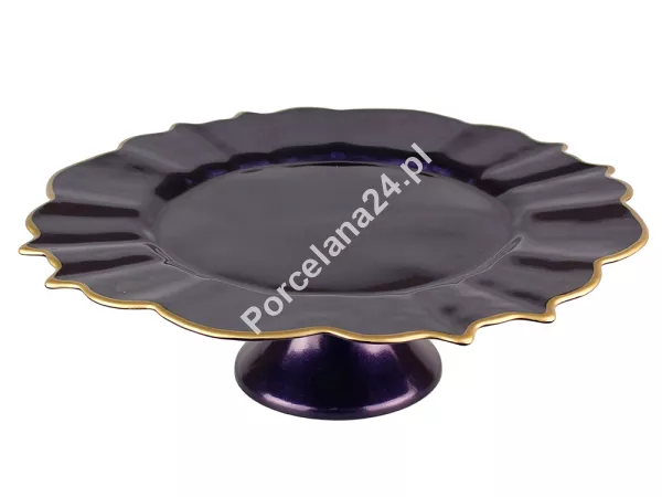 Patera szklana na nodze 32 cm Villa Italia - Mathilda fioletowa AK273 Patera szklana na nodze 32 cm Villa Italia - Mathilda fioletowa AK273