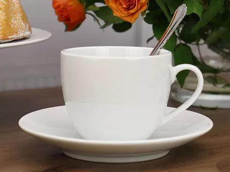 Filiżanka ze spodkiem 0,32 L Bogucice - Base White 1184