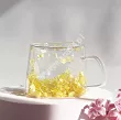Szklanka termiczna z podwójną ścianką 0,18 L Ecarla - Hortensja Bloom Yellow 20.SZK155
