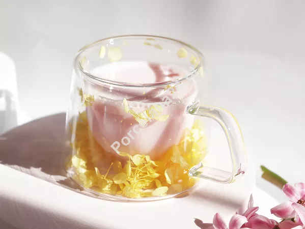 Szklanka termiczna z podwójną ścianką 0,18 L Ecarla - Hortensja Bloom Yellow 20.SZK155 Szklanka termiczna z podwójną ścianką 0,18 L Ecarla - Hortensja Bloom Yellow 20.SZK155