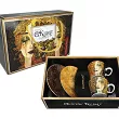 Komplet 2 filiżanek ze spodkiem do espresso 0,1 L Carmani - Gustav Klimt, Złote Łzy 33.532-0308