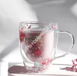 Szklanka termiczna z podwójną ścianką 0,3 L Ecarla - Hortensja Bloom Pastel 20.SZK179