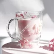 Szklanka termiczna z podwójną ścianką 0,3 L Ecarla - Hortensja Bloom Pastel 20.SZK179
