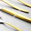 Komplet sztućców 24 cz. na 6 osób Hisar - Mercury Gold (4.0/3.0mm) złocone
