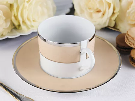 Filiżanka ze spodkiem 0,23 L / 16 cm Porcel - Ethereal Moka GIFT BOX 10.ETM.FS23