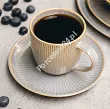 Filiżanka ze spodkiem 0,24 L/ 15 cm Porline - Modo Miodowa Szarość