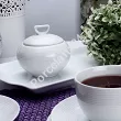 Serwis obiadowo - herbaciany na 12 osób (110 el) Chodzież - Yvette (Yvonne) E755 BIAŁA LINEA