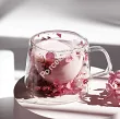 Szklanka termiczna z podwójną ścianką 0,18 L Ecarla - Hortensja Botanic Pink 20.SZK188