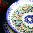 Talerz głęboki 21 cm Bolesławiec - Kwiatowy Ogród