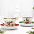 Komplet 2 filiżanek ze spodkiem 0,25 L / 14 cm (4 el.) Bogucice - Cicha Noc 986