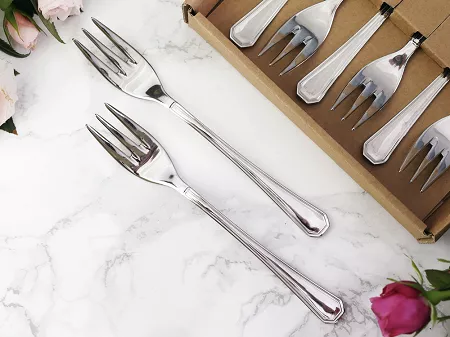 Komplet 6 widelczyków do ciasta 15,9 cm Pintinox 1929 - America (2.5 mm) GIFT BOX