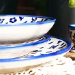 Serwis obiadowy na 12 osób (42el.) Bolesławiec - Niebieskie Motyle