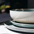 Serwis obiadowy na 12 osób (39 el.) Bogucice - Alumina Granite Mint Blue Gold Nordica 1129G