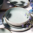 Serwis obiadowy na 12 osób (39 el.) Bogucice - Alumina Granite Mint Blue Gold Nordica 1129G