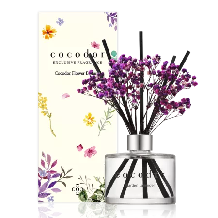 Dyfuzor zapachowy z patyczkami i prawdziwymi kwiatami 200 ml Cocodor - Garden Lavender 30403 Dyfuzor zapachowy z patyczkami i prawdziwymi kwiatami 200 ml Cocodor - Garden Lavender 30403