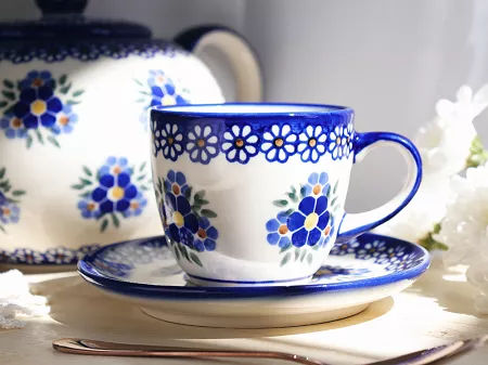 Filiżanka ze spodkiem 0,22 L / 14 cm Bolesławiec - Altmańska Polana