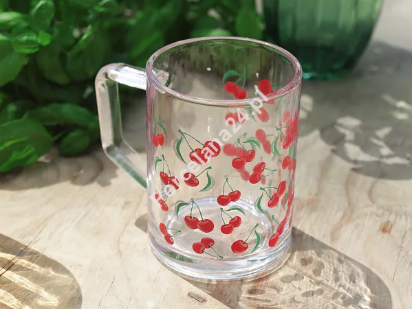 Kubek szklany 270 ml Glasmark - Nico - Czereśnie 4G.83-0270-40796 Kubek szklany 270 ml Glasmark - Nico - Czereśnie 4G.83-0270-40796