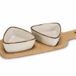 Kpl. 2 miseczek do dipów z tacką 25 cm Arca Italy - Organic Triangle 956108