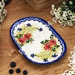 Półmisek owalny 28 cm Bolesławiec - Maki Smolińskiej