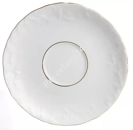 Spodek 12,5 cm Ćmielów - Rococo 3604 ZŁOTA LINIA Spodek 12,5 cm Ćmielów - Rococo 3604 ZŁOTA LINIA