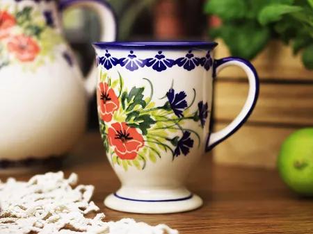 Kubek na stopce 0,3 L Bolesławiec - Maki Smolińskiej
