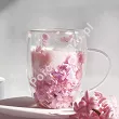 Szklanka termiczna z podwójną ścianką 0,3 L Ecarla - Hortensja Bloom Pink 20.SZK165