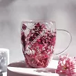 Szklanka termiczna z podwójną ścianką 0,3 L Ecarla - Hortensja Botanic Red 20.SZK192