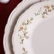 Komplet talerzy 6 osób (18 el.) Bon Bistro - Retro Brown Flowers ecru