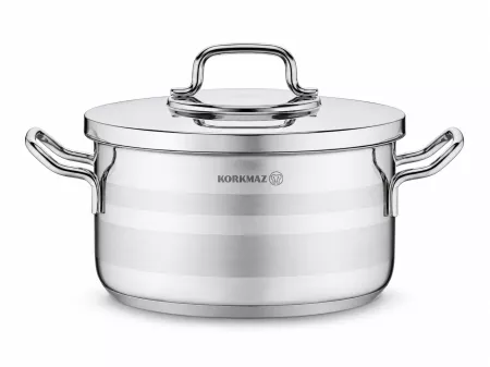 Garnek z pokrywą Astra 12,5 L 30x18 - Korkmaz - A2028