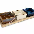 Kpl. 3 miseczek do dipów z tacką 28 cm Arca Italy - Square Blend 956111