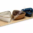 Kpl. 3 miseczek do dipów z tacką 28 cm Arca Italy - Organic Blend 956110