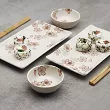 Zestaw do sushi dla 2 osób (4 el.) z pałeczkami Tokyo Design Studio - Sakura White 33758