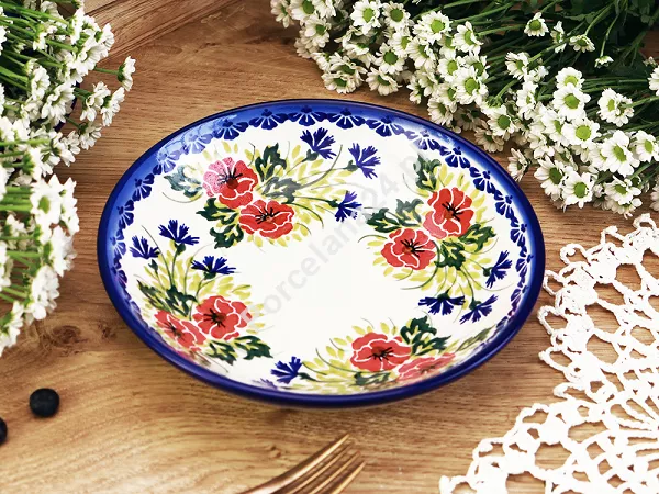 Talerz głęboki 21 cm Bolesławiec - Maki Smolińskiej Talerz głęboki 21 cm Bolesławiec - Maki Smolińskiej
