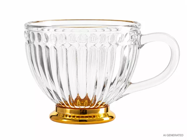 Filiżanka na złotej stopce 0,43 L Altom Design - Lily 07.K.3414 Filiżanka na złotej stopce 0,43 L Altom Design - Lily 07.K.3414