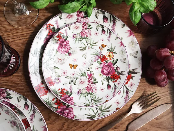 Komplet talerzy na 6 osób (18 el) Arca Italy - Butterfly Bloom 56448 Komplet talerzy na 6 osób (18 el) Arca Italy - Butterfly Bloom 56448