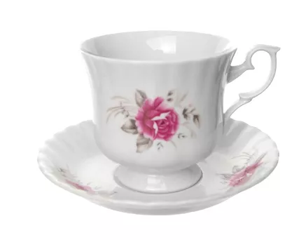 Filiżanka ze spodkiem 0,22 L / 14,5 cm (prosta - uniwersalna) Chodzież - Iwona B444 ROZALIA